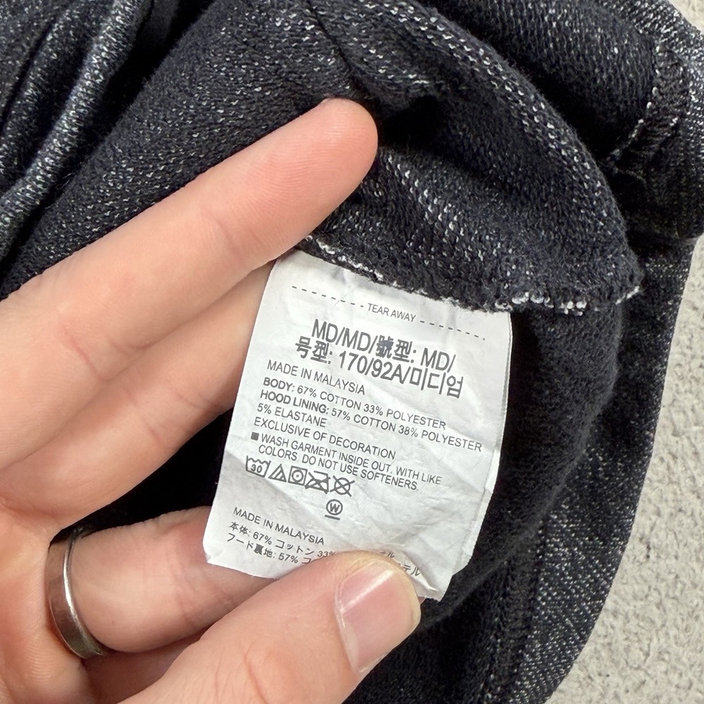 Under Armour Project Rock Hoodie Mens Medium Grey Short Sleeve Terry Brahma Bull - Picture 3 of 7